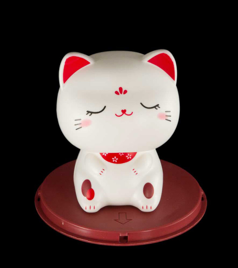 Chat Porte-bonheur Japonais Maneki Neko Solaire - Chat Porte-bonheur | Bras Qui Bouge | Décoration Maison/voiture | Cadeau Chance Chat Porte Bonheur Japonais