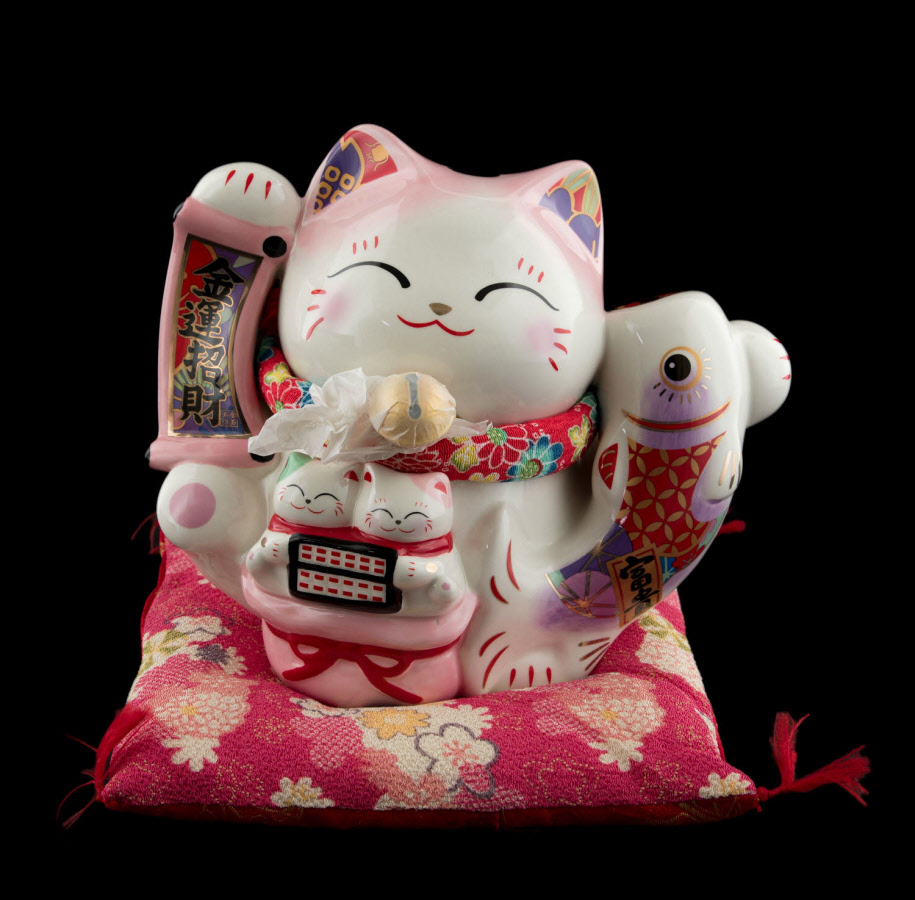 Tirelire Chat Chanceux Rose