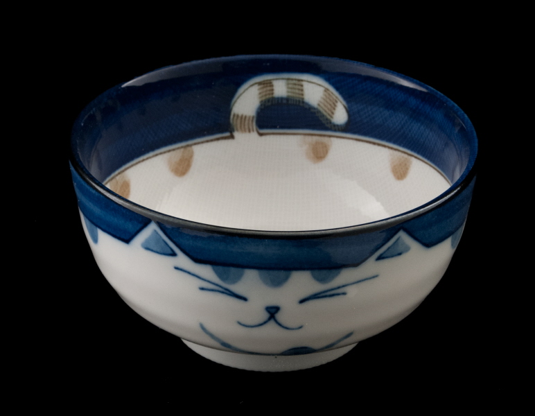 Bol Chat Japonais Maneki Neko 12 8 Cm Porcelaine Made In Japan 254