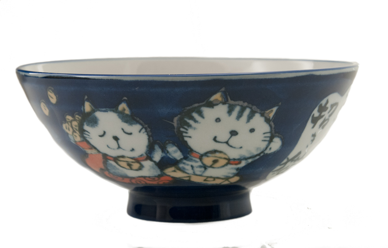Bol Chat Japonais Maneki Neko 13.3 Cm En Porcelaine Du Japon Made In Japan   397 