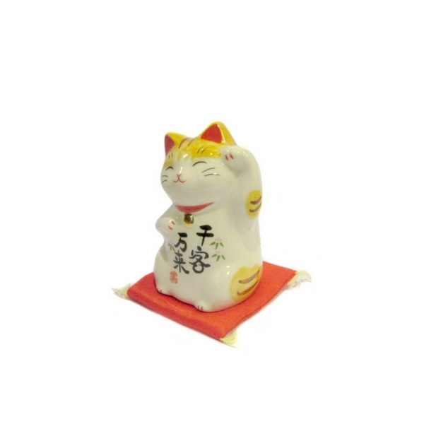 Maneki Neko Japonais En Argile Rose - Statuette Porte-bonheur Pour Attirer Chance, Amour Et Prospérité (5,5 Cm)