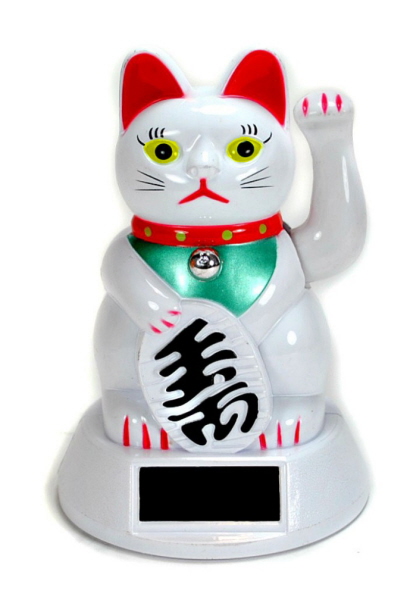 Ornement en Céramique 7 Pouces Chat Chanceux Maneki Neko Décoration Feng Shui