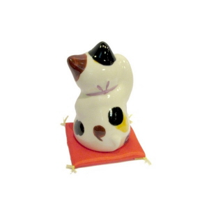 Chat Japonais 80mm Fortune Maneki Neko bobtail porcelaine Made in Japan 40599 